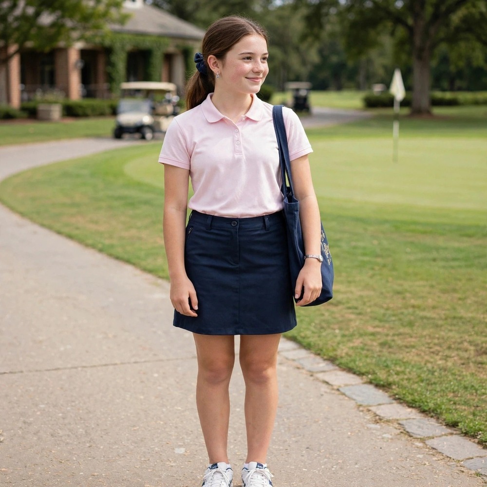 Lands'‎ End Kids Skort in Navy